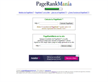 Tablet Screenshot of pagerankmania.com